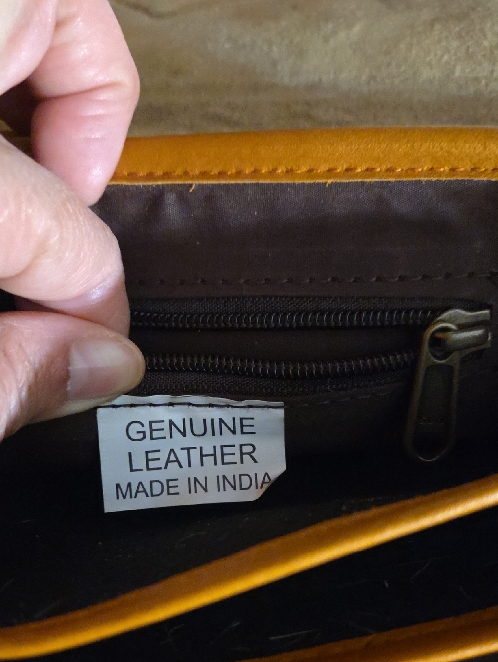 Handcrafted Genuine Leather Crossbody/ Clutch - Picture 14 of 16
